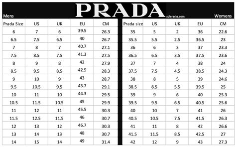 prada size chart shoes|Prada size conversion chart.